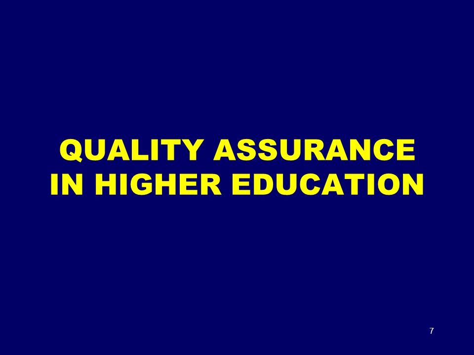 Quality assurance and quality enhancement in e-learning
